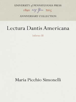 cover image of Lectura Dantis Americana
